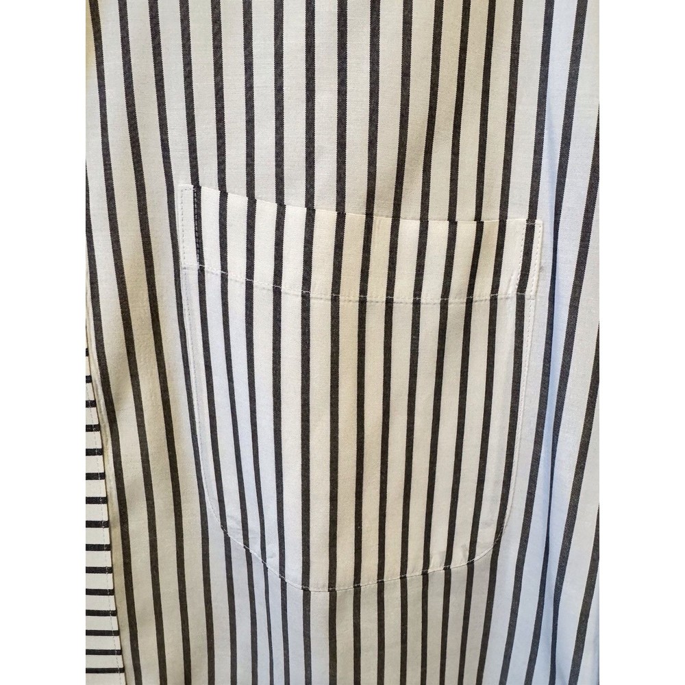 Bruno Conte Mens Dress Shirt Size 15-1/2 White Striped French Cuffs Button Up - Picture 3 of 7